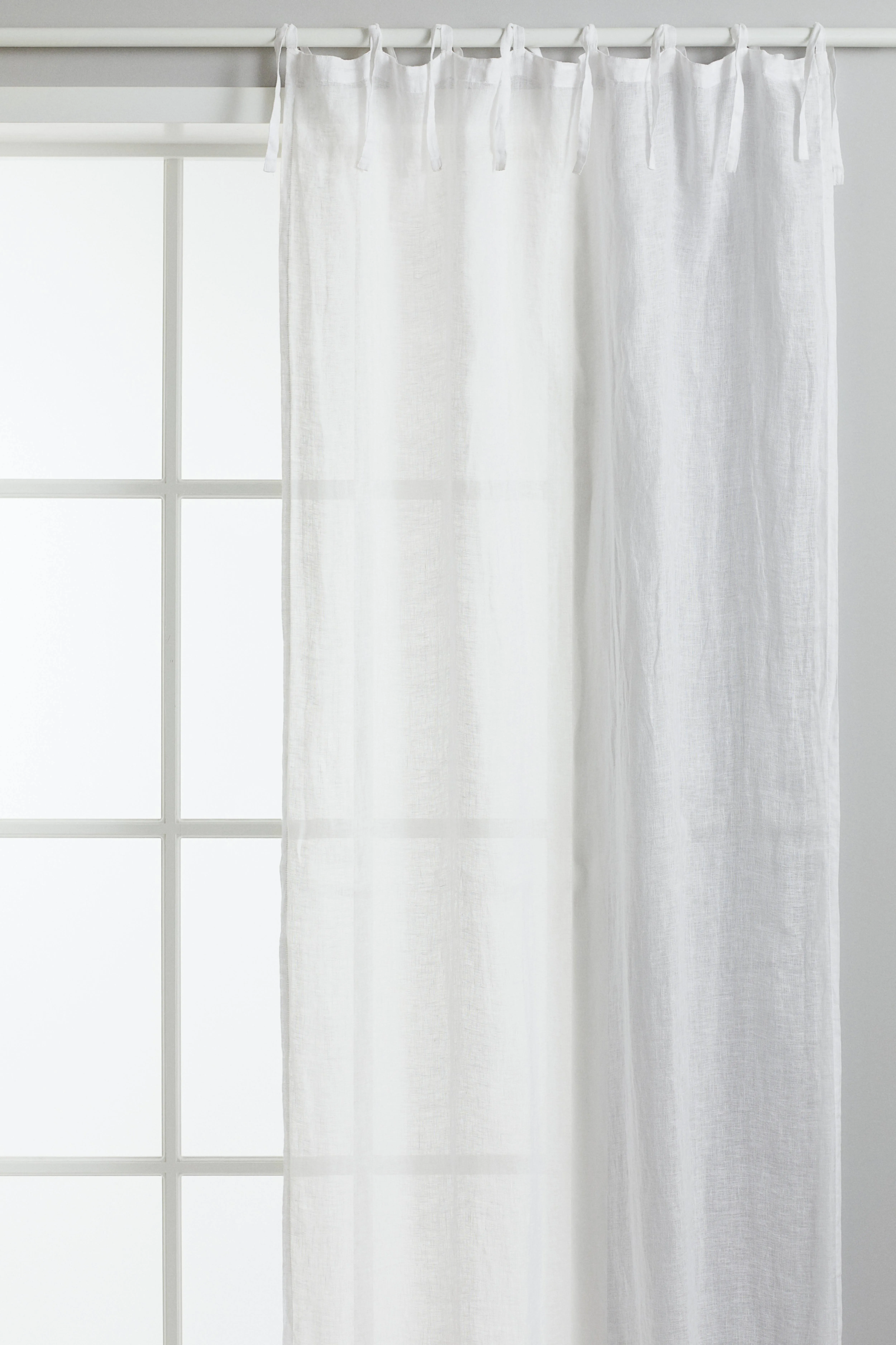 2-pack linen curtain lengths - White - Home All | H&M GB