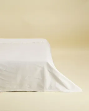 300 TC Luxury Percale Flat Sheet - White