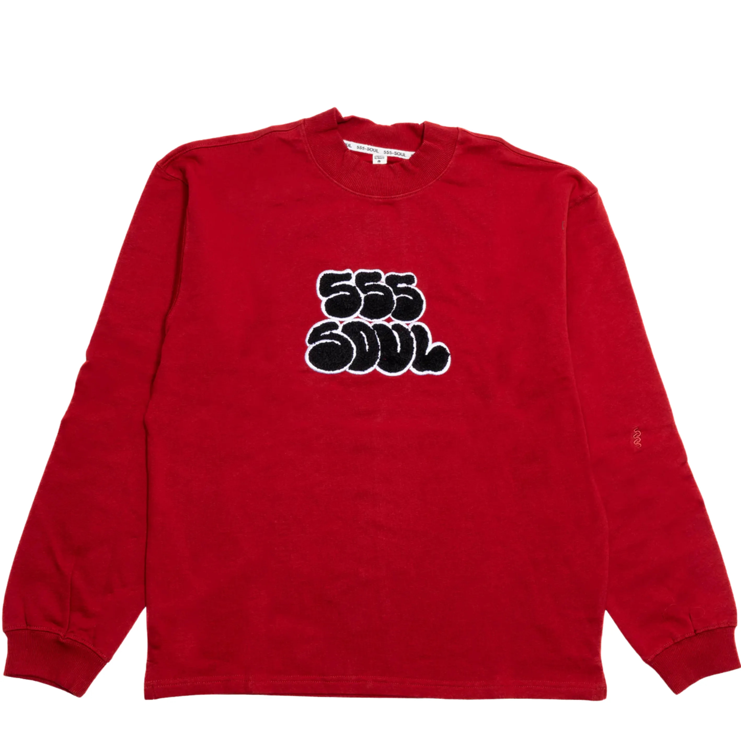 555 Soul Blow Up Mockneck L/S Sweater - Burgundy