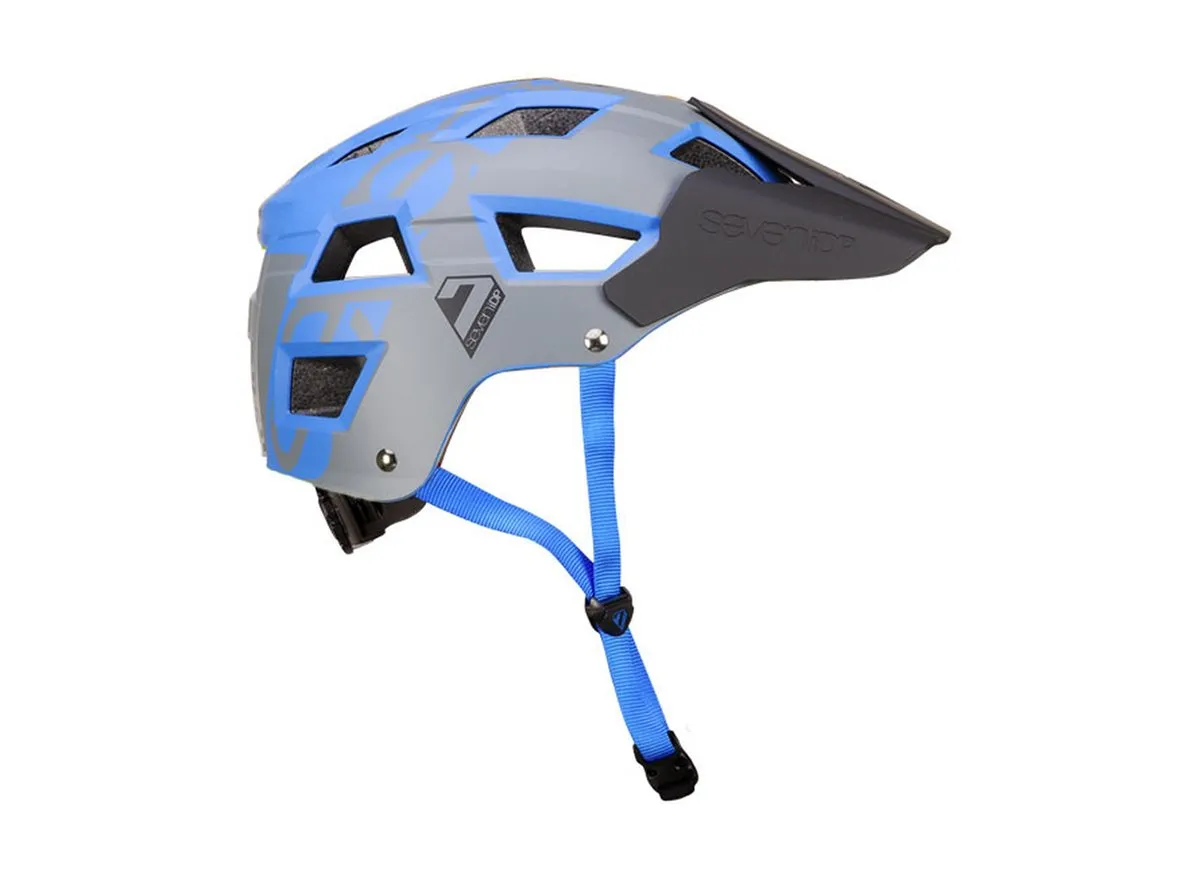 7 iDP M5 MTB AM Helmet - Metallic Blue-Gray - 2018