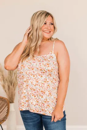 A Touch Of Beauty Floral Tank- Ivory