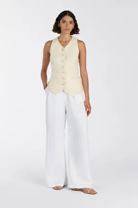 ALONDRA LEMON LINEN VEST