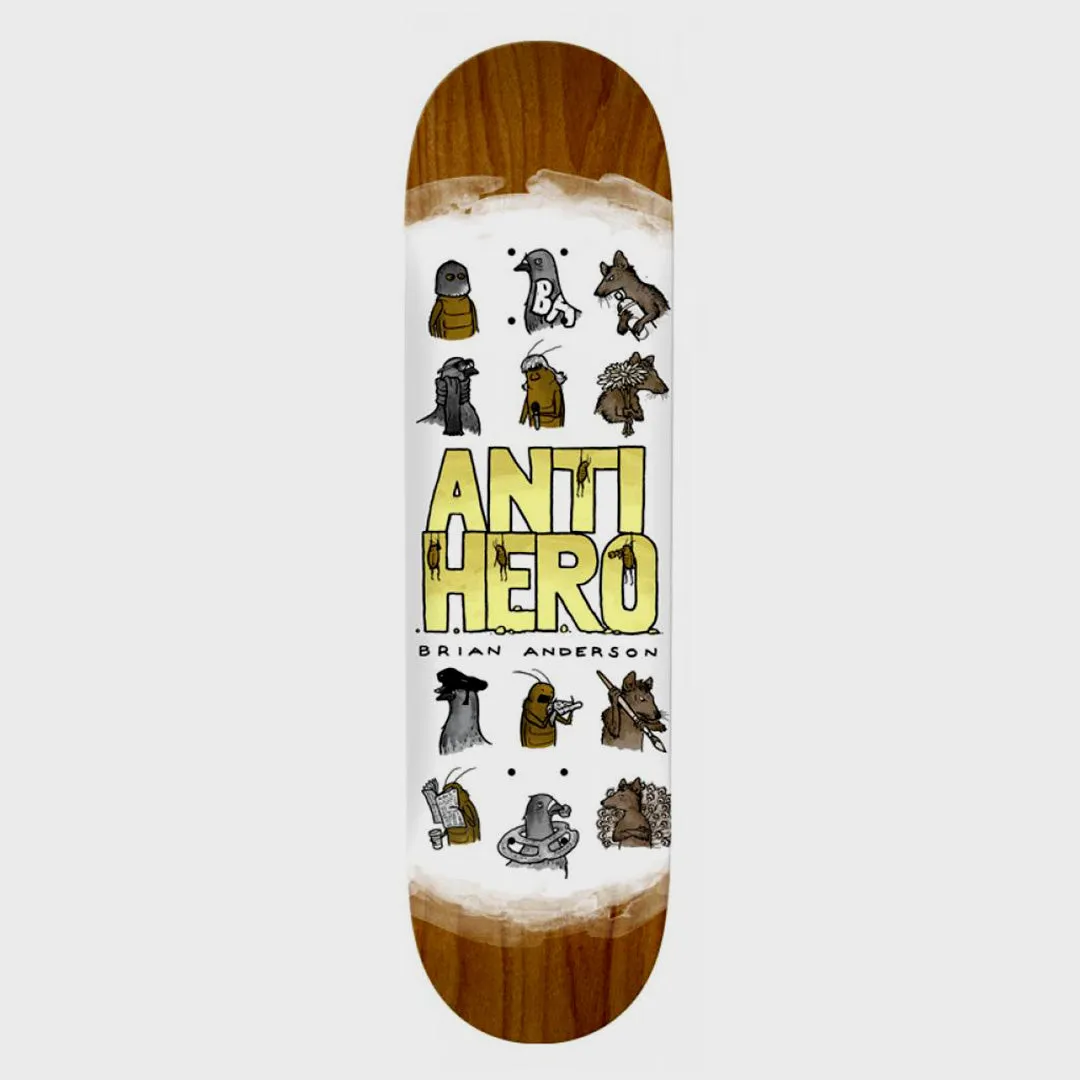 Anti Hero Skateboards - 8.75 Brian Anderson Usual Suspects Skateboard Deck - Various Stain