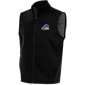 Antigua  Delaware Fightin' Blue Hens Black Links Full-Zip Golf Vest