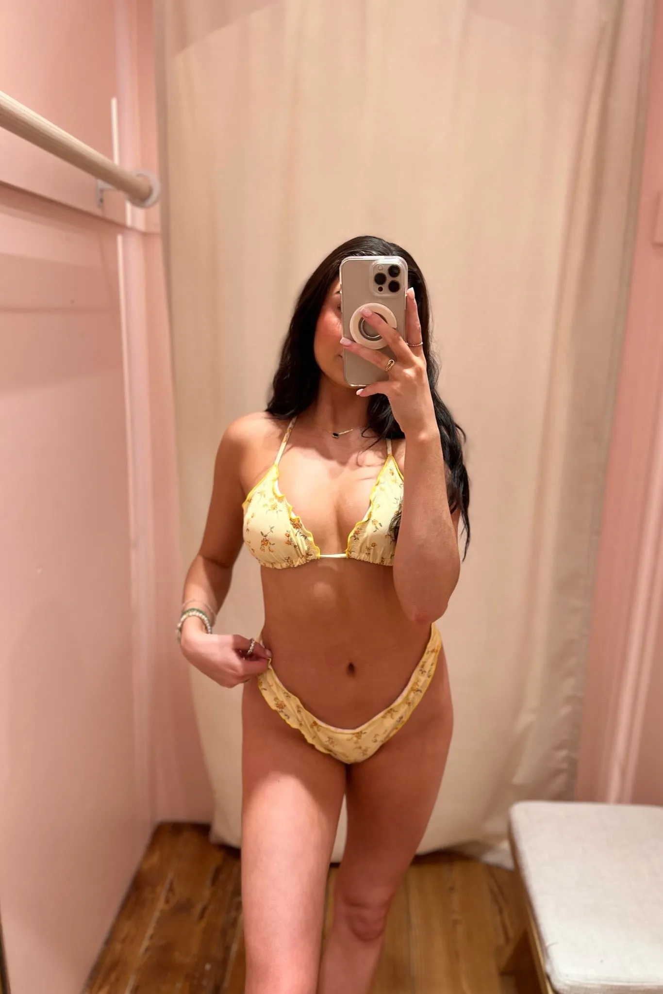 Antique Floral Bikini ~ Yellow