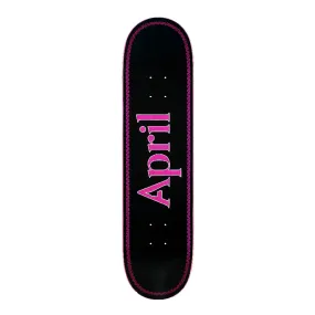 April Skateboards Logo deck 8.5 - (Black/Pink)