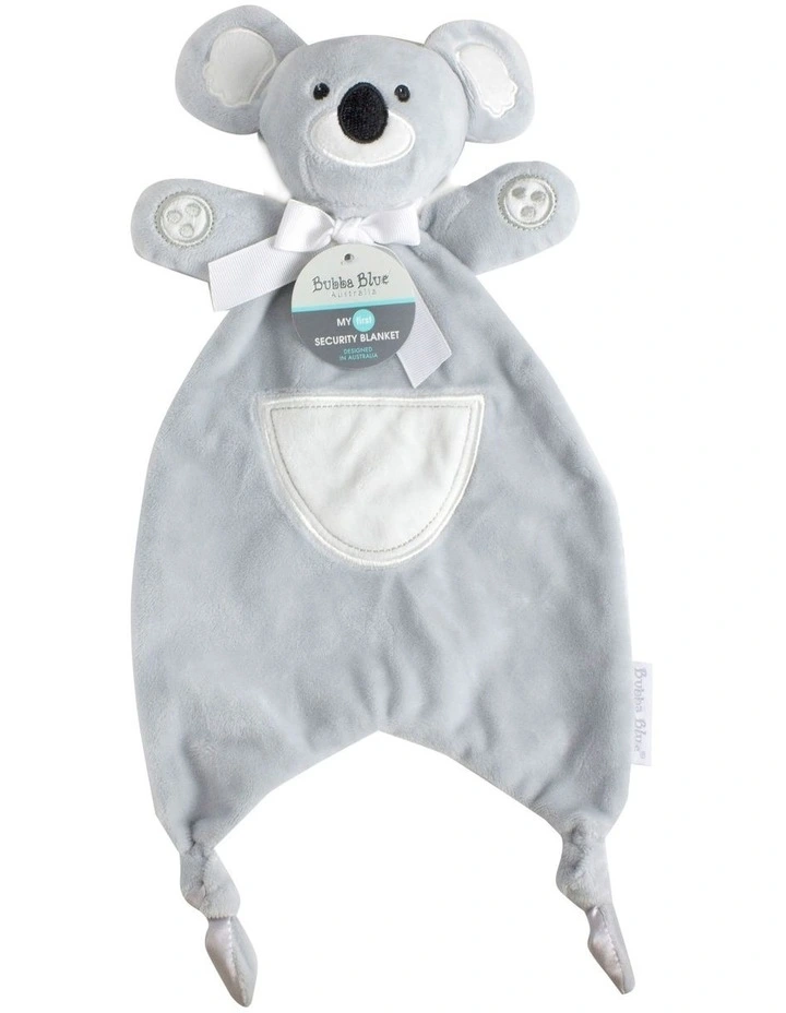 Aussie Animal Security Blanket Koala in Grey