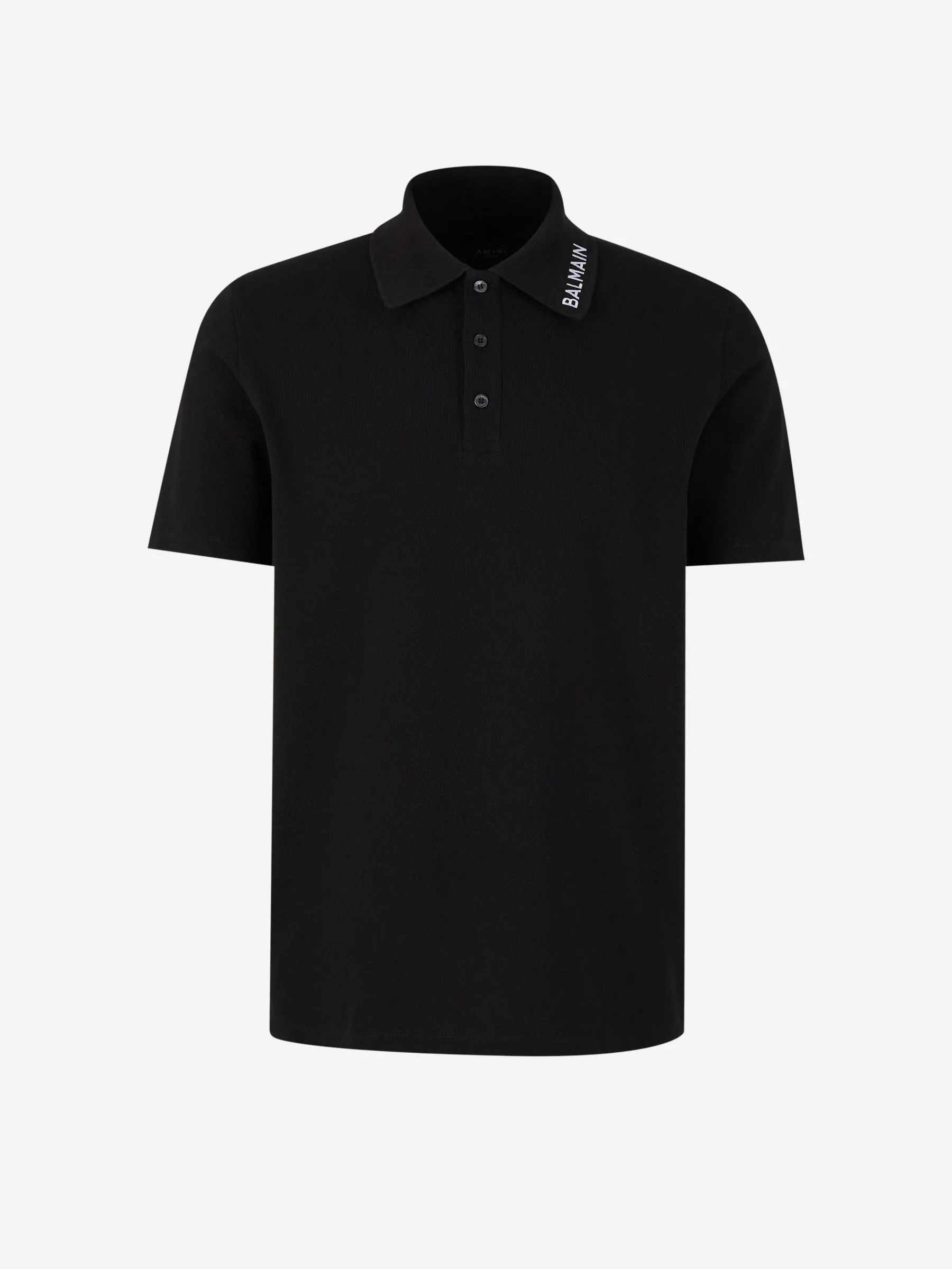 Balmain Polo Piquet Logo 