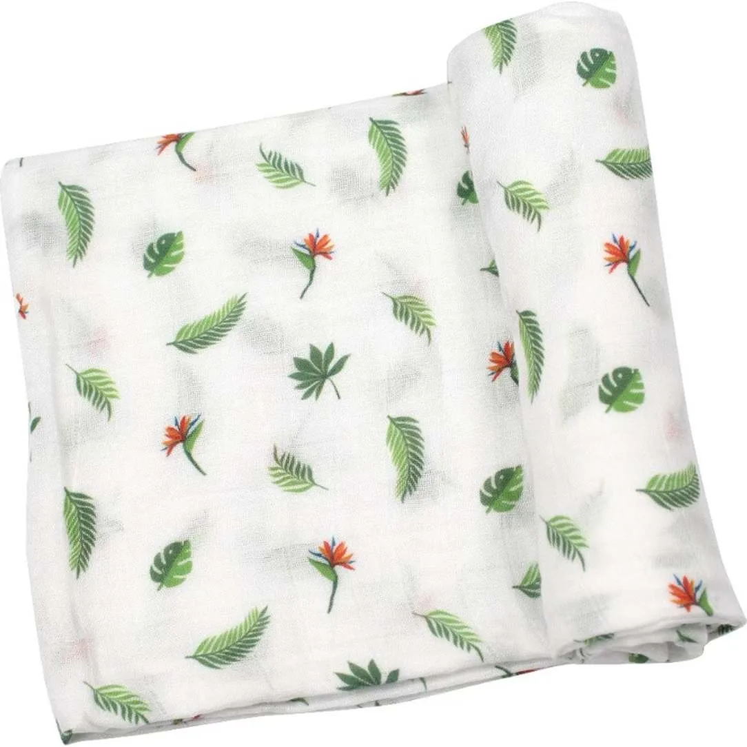 Bamboo Little Swaddle Blanket, Bird of Paradise