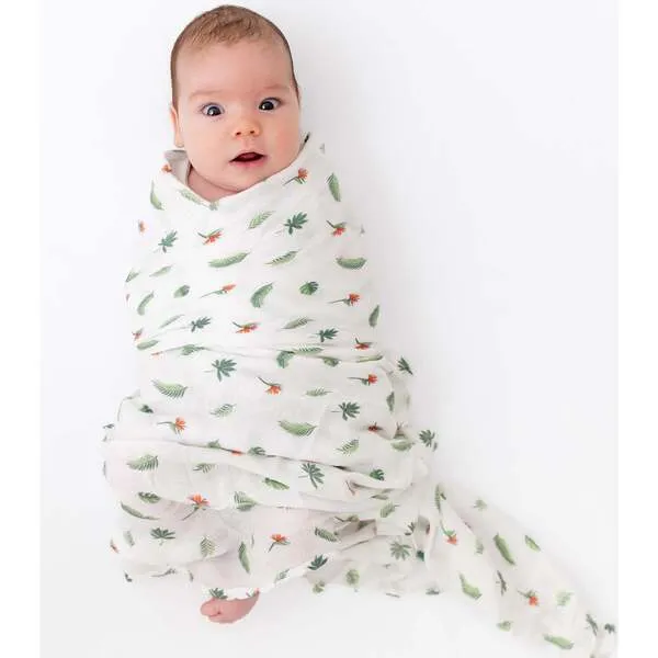 Bamboo Little Swaddle Blanket, Bird of Paradise