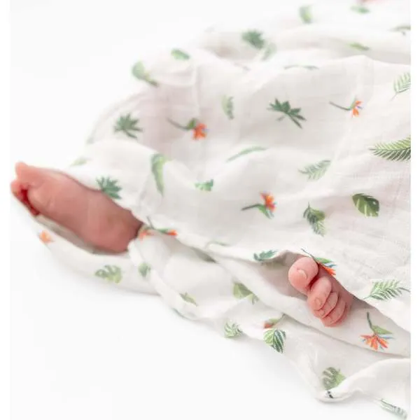 Bamboo Little Swaddle Blanket, Bird of Paradise