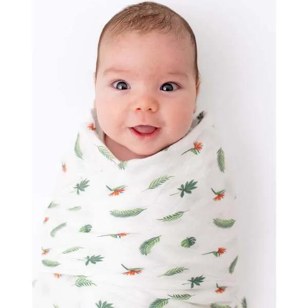 Bamboo Little Swaddle Blanket, Bird of Paradise