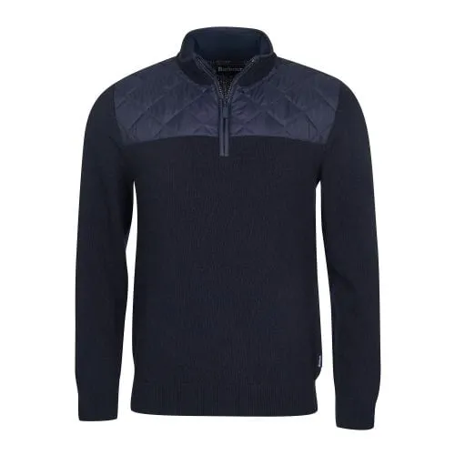 Barbour Essential Diamond Quilt Half Zip Sweatshirt | Navy