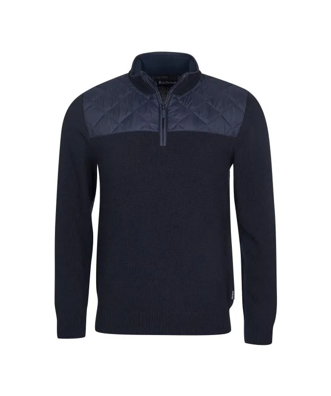 Barbour Essential Diamond Quilt Half Zip Sweatshirt | Navy