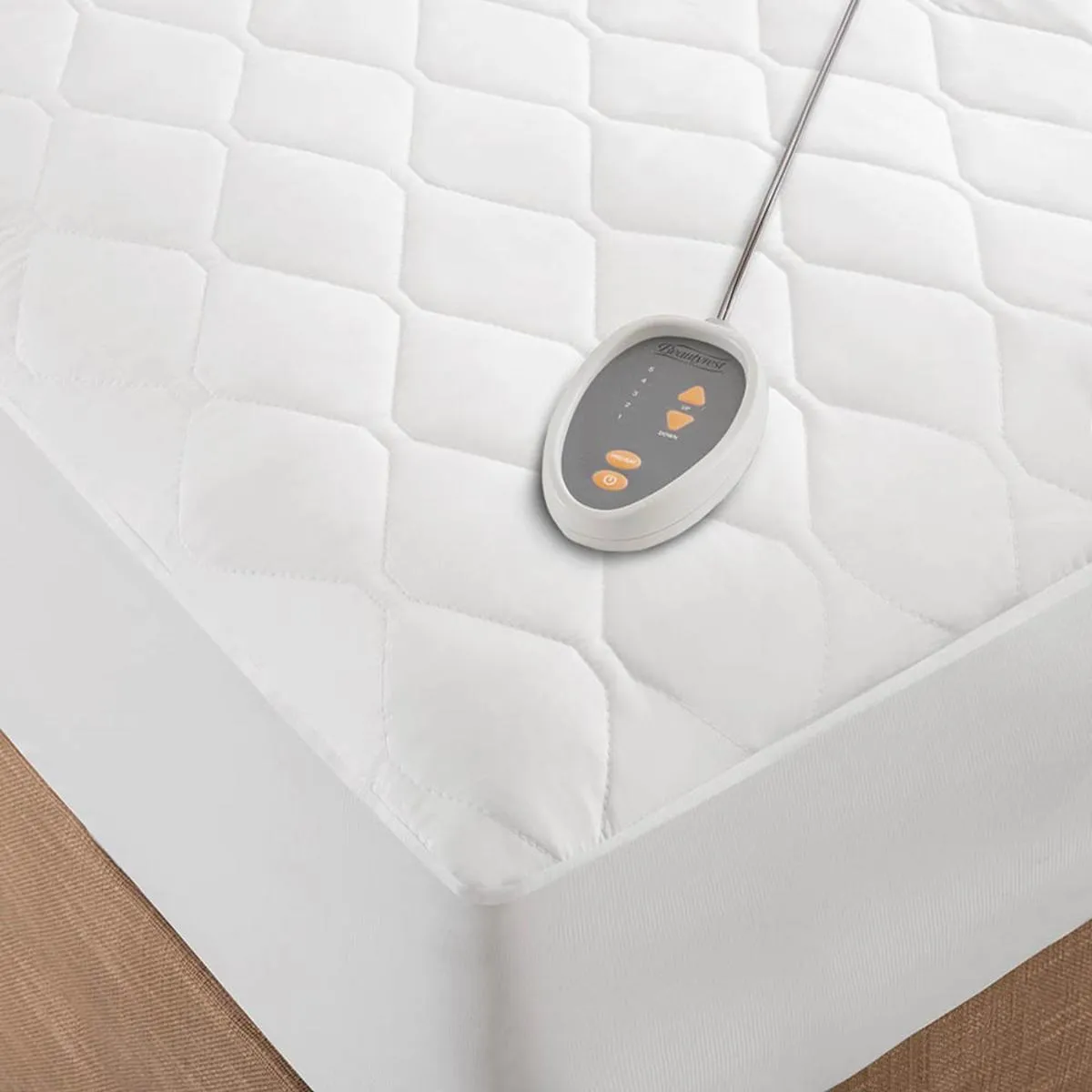 Beautyrest Heated Microfiber Mattress Pad with 3M Scotchgard - Full