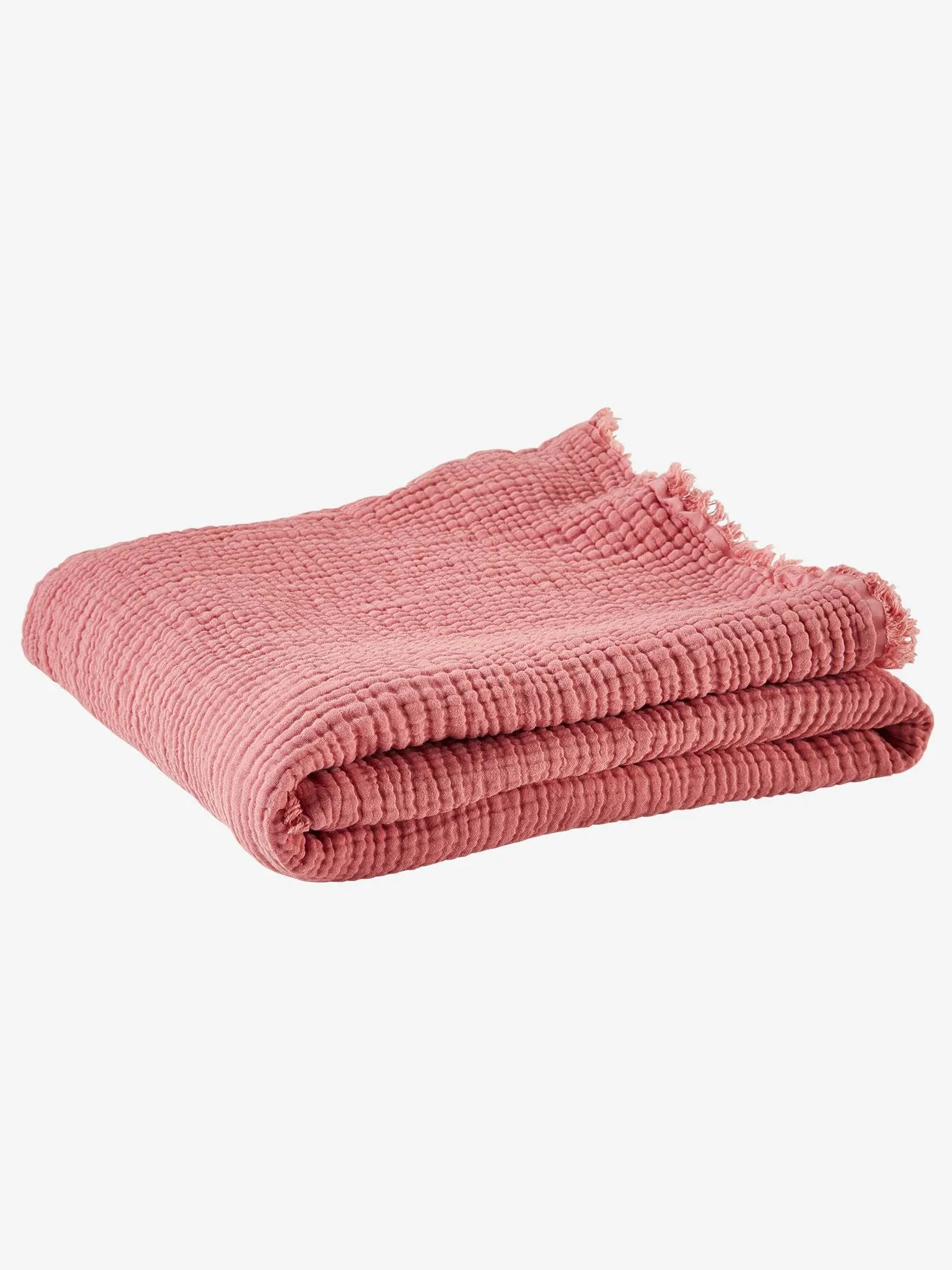 Blanket in Organic Cotton Gauze - pink