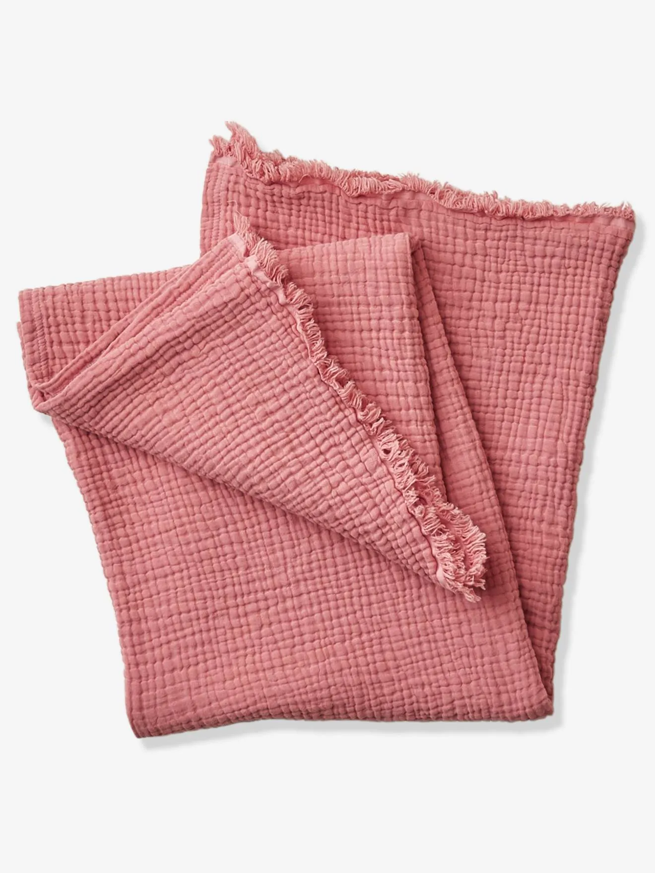 Blanket in Organic Cotton Gauze - pink