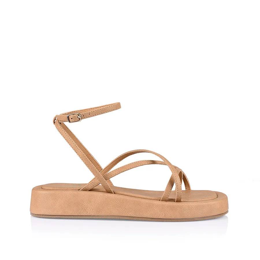 Bondi Flatform Sandals - Caramel Softee