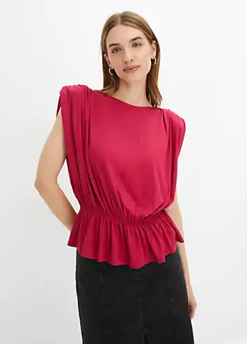 bonprix Ruched Sleeveless Top | Grattan