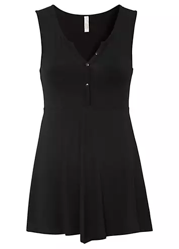 bonprix Sleeveless Button Swing Top | Grattan