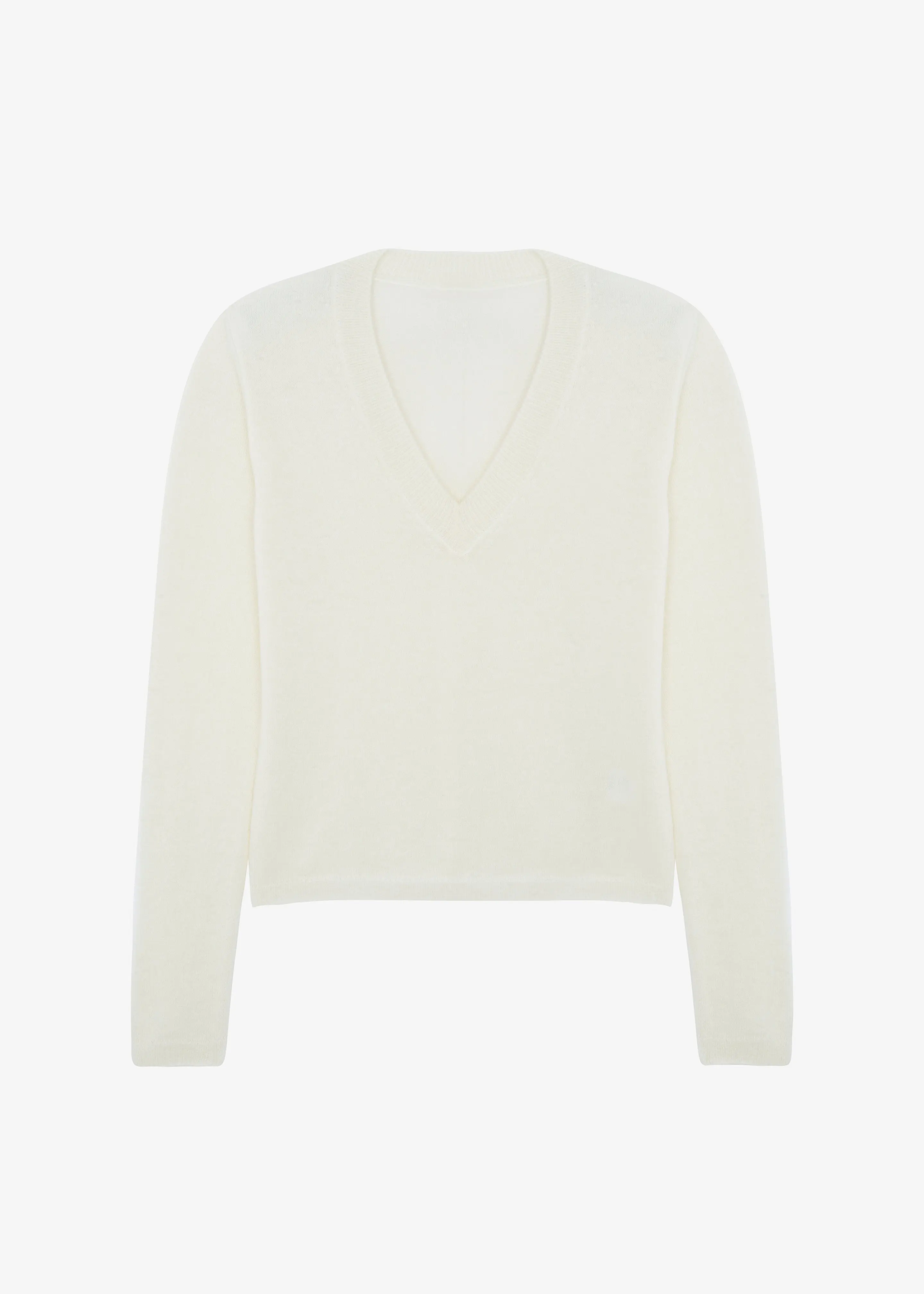 Brayden V Neck Sweater - Cream