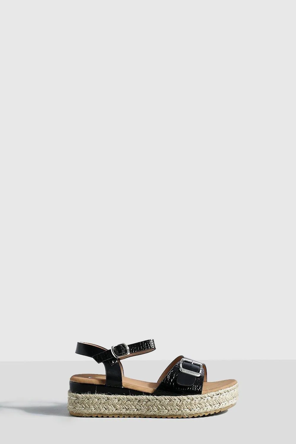 Buckle Detail Flatform Sandals