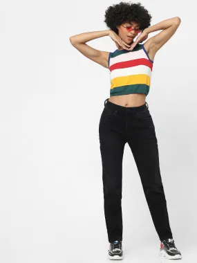 Buy Black High Waist Faded Straight Jeans for Women Online - ONLY