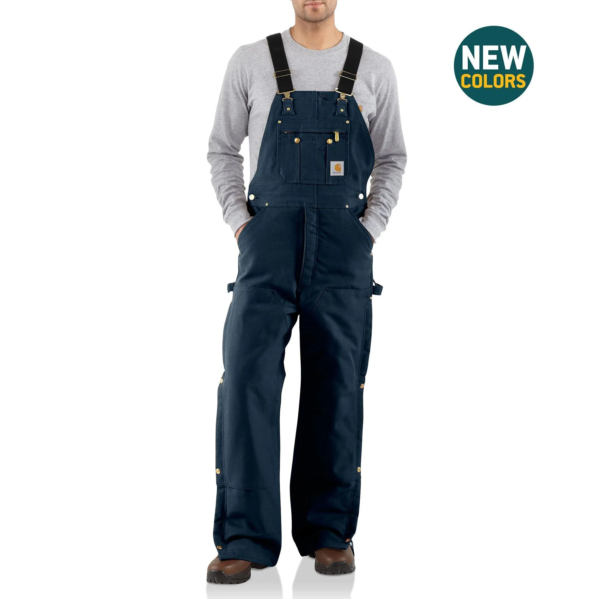 Carhartt Quilt Lined Zip To Thigh Bib Overalls