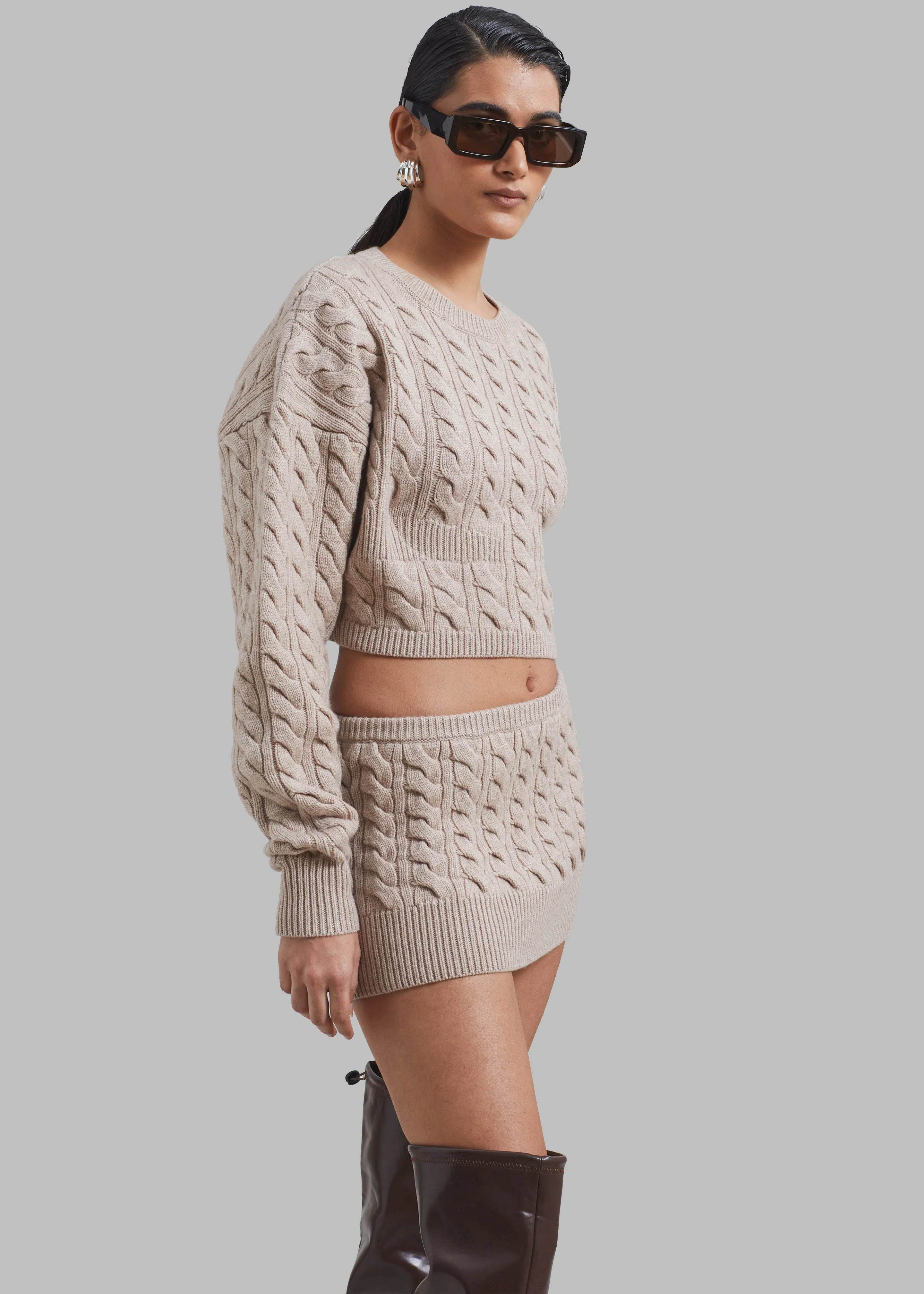 Christopher Esber Cable Knit Sweater - Truffle