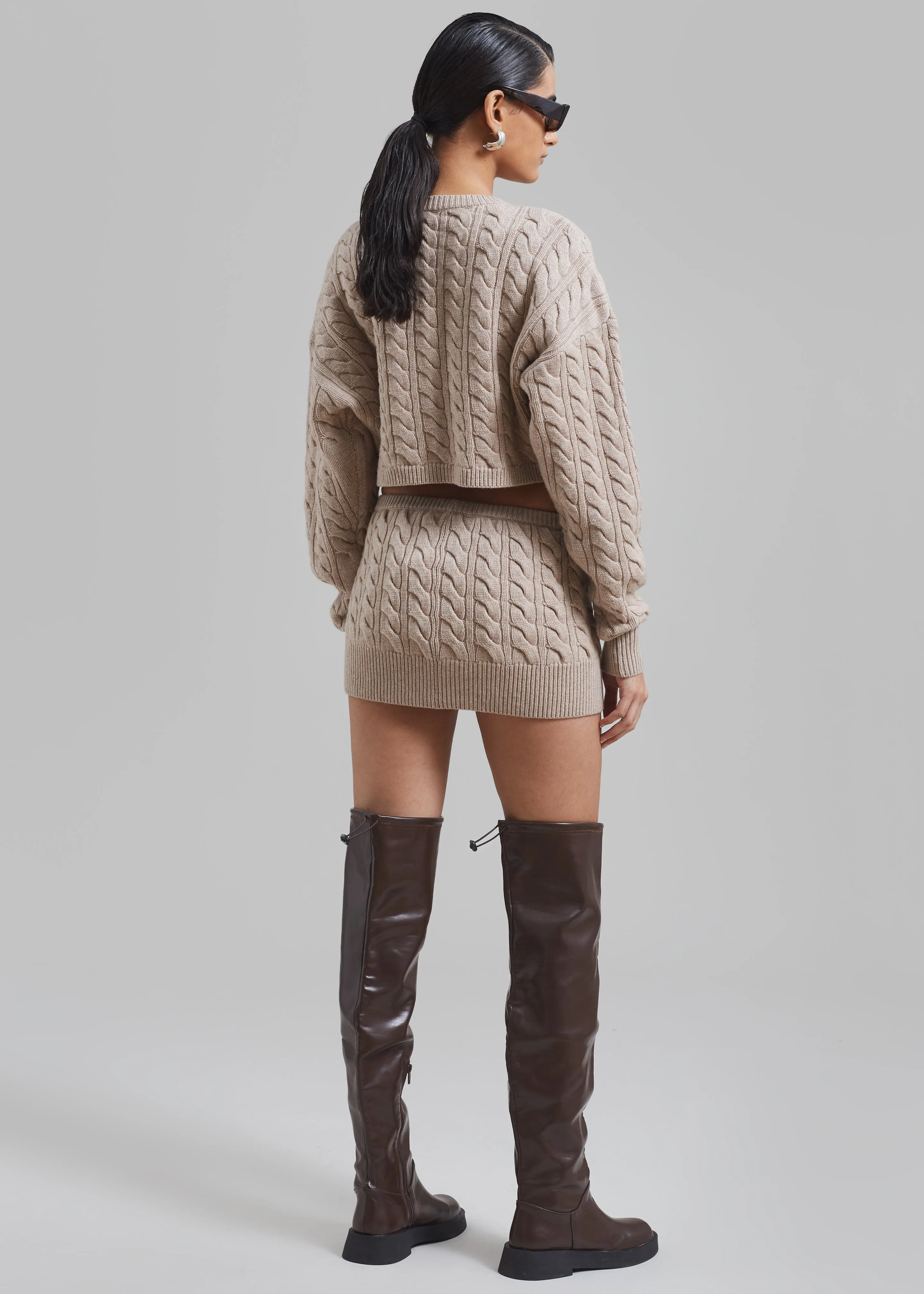 Christopher Esber Cable Knit Sweater - Truffle