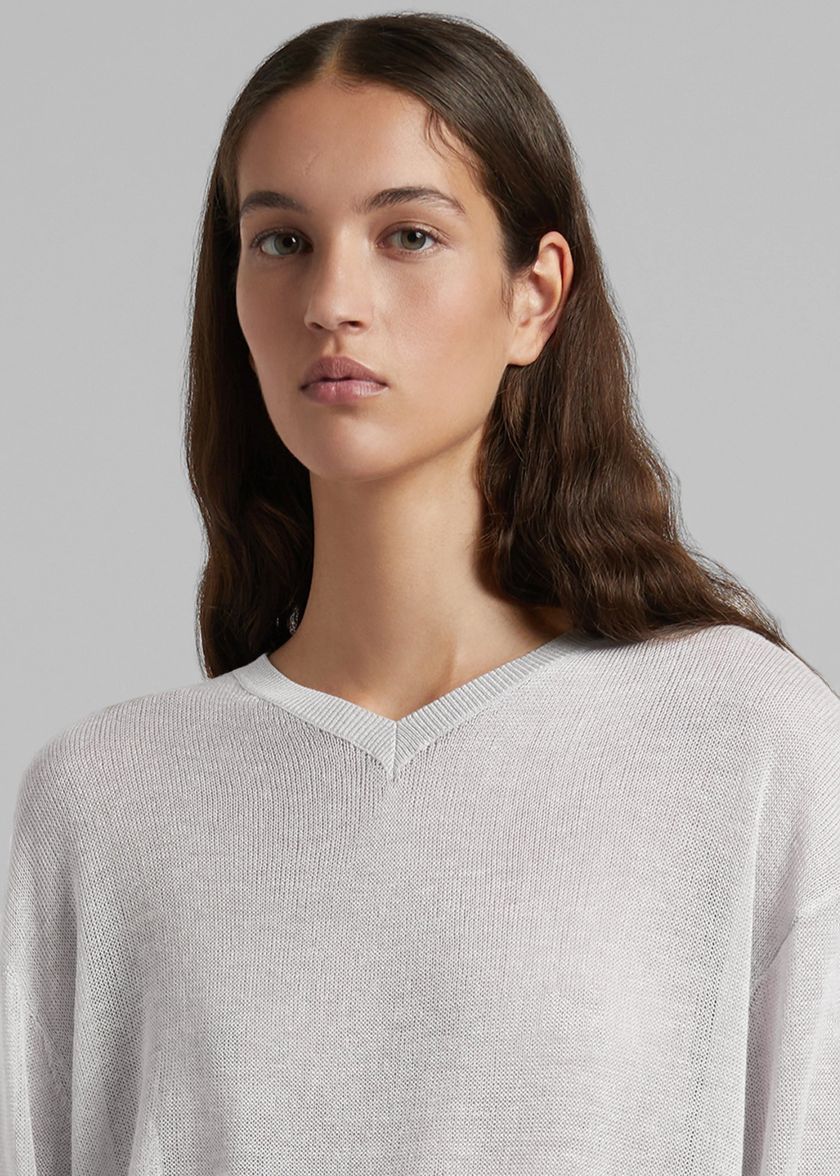 Christopher Esber Djuno Knit Sweater - Grey Melange