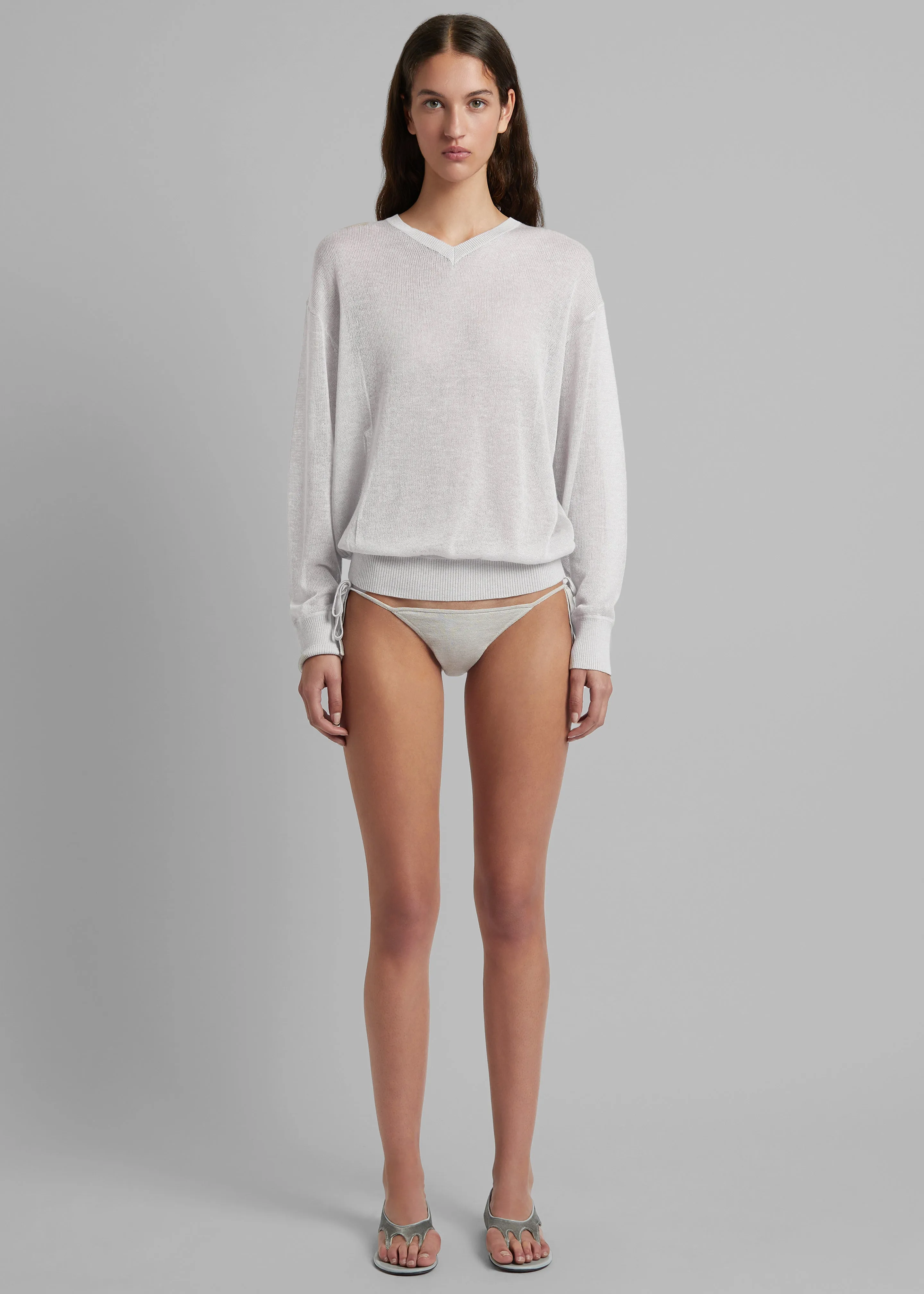 Christopher Esber Djuno Knit Sweater - Grey Melange