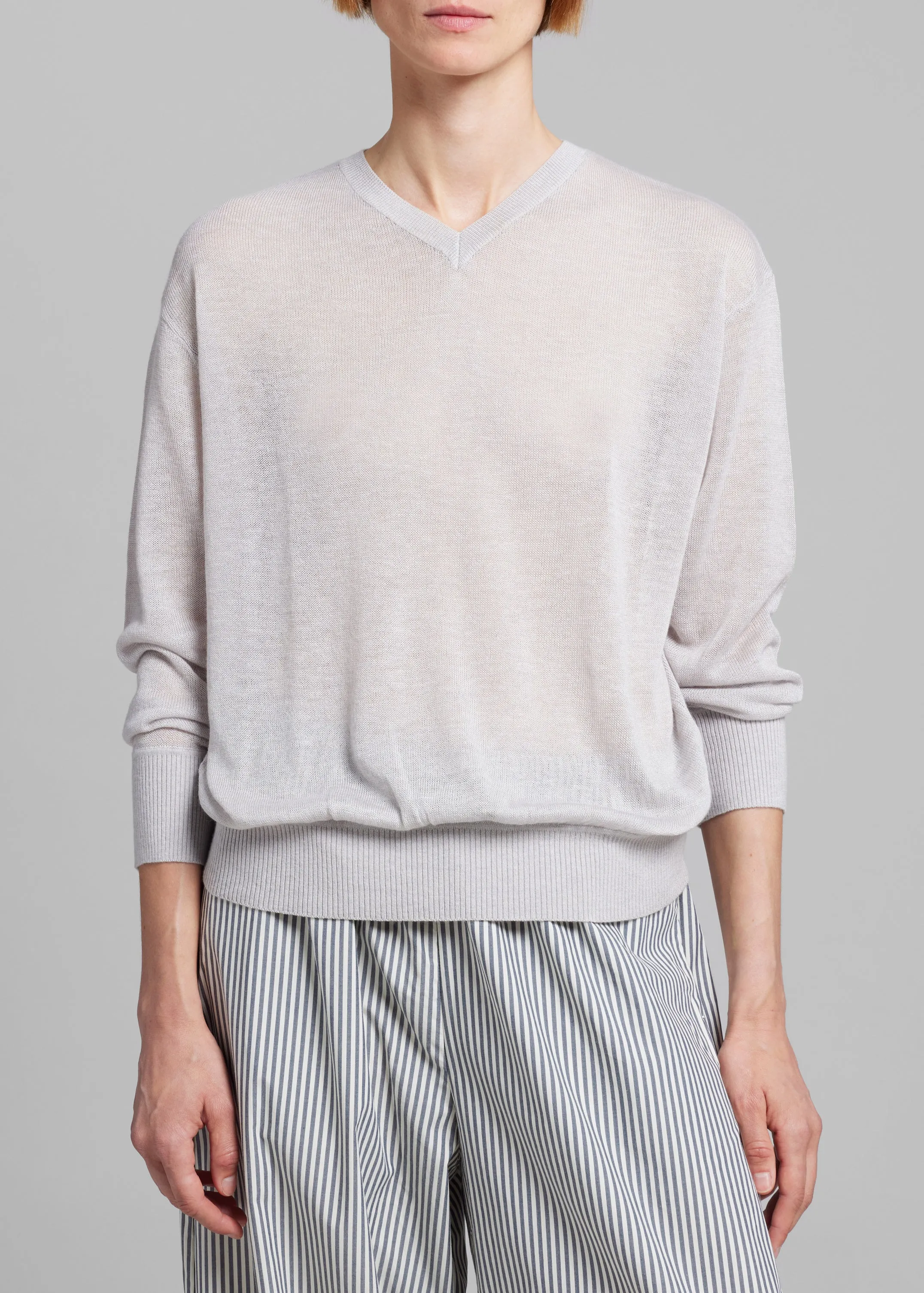 Christopher Esber Djuno Knit Sweater - Grey Melange