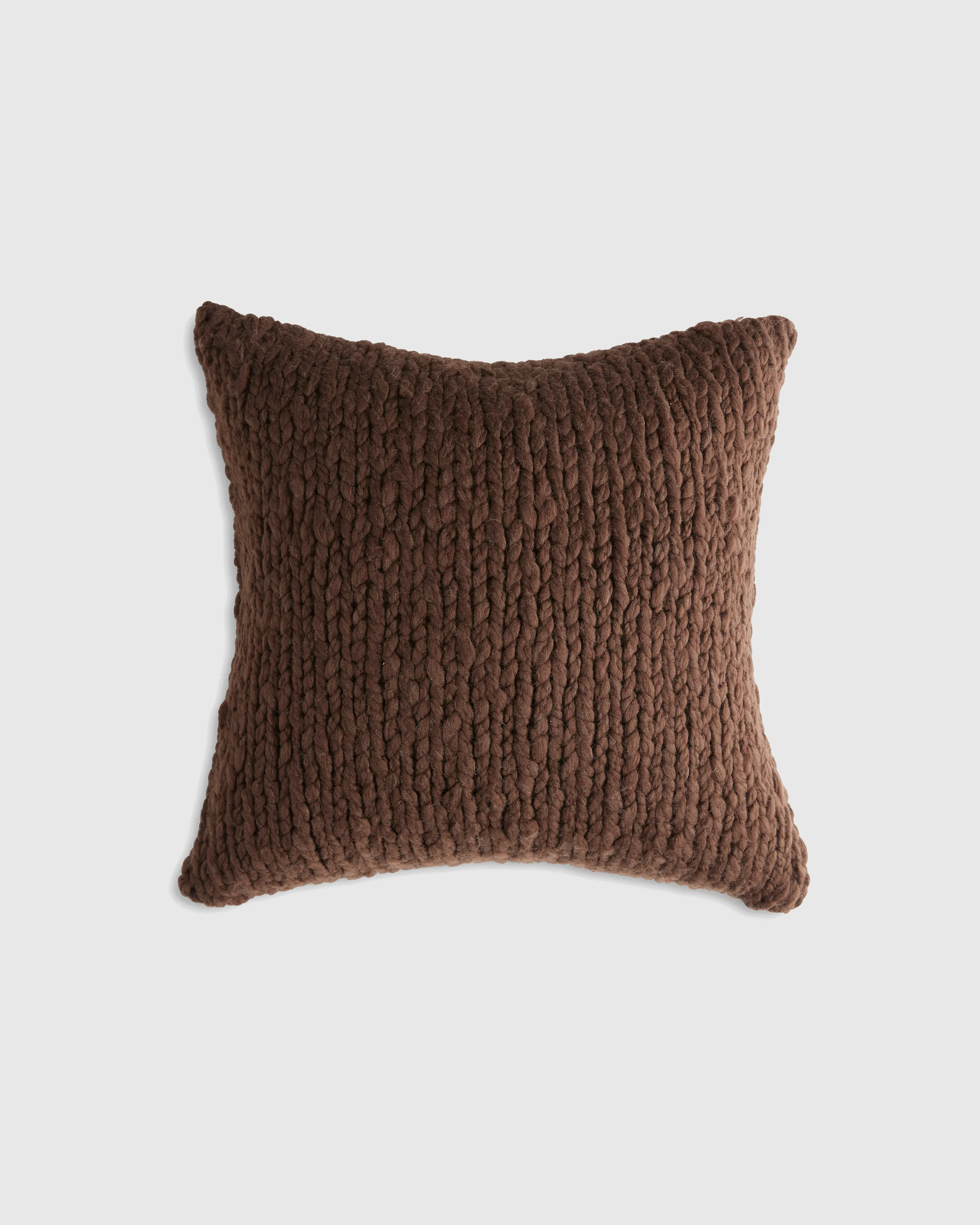 Chunky Hand Knit Wool Pillow Cover