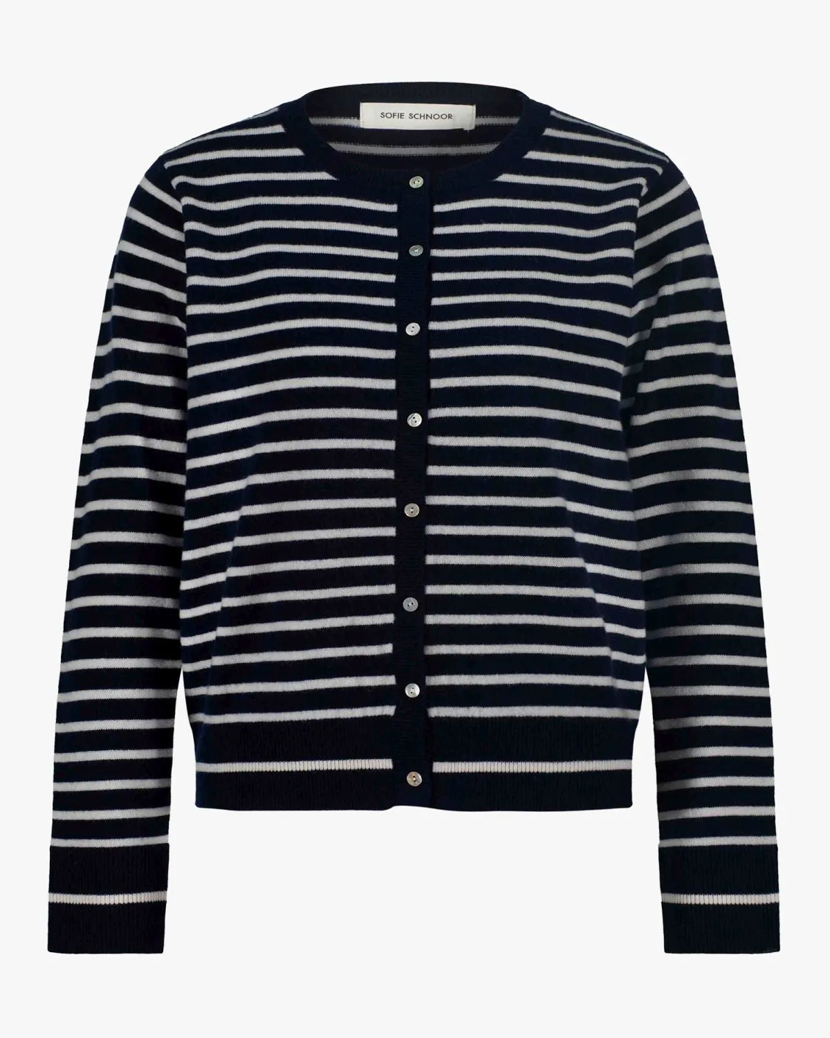 CISSESW STRIPE CARDIGAN - Dark Blue striped