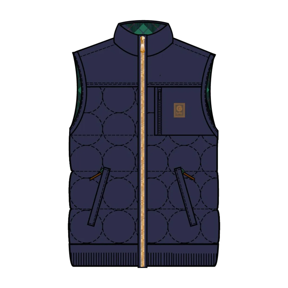 Cookies Park Ave Coated Cotton Herringbone Vest