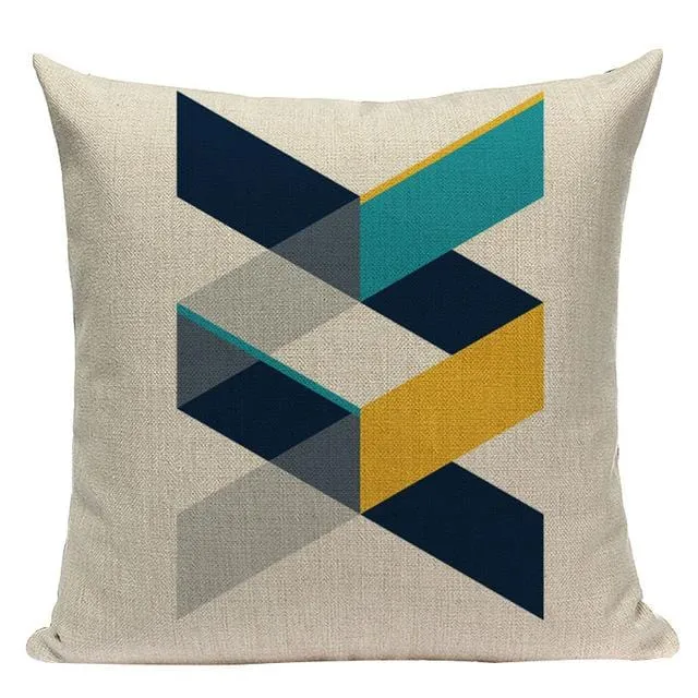 Custom Throw Pillow Covers Geometric Cushion Cover Nordic Decoration Home High Quality Yellow Deer Pillow Case For Pillow