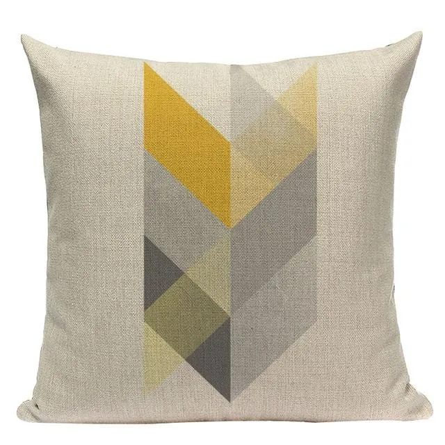 Custom Throw Pillow Covers Geometric Cushion Cover Nordic Decoration Home High Quality Yellow Deer Pillow Case For Pillow