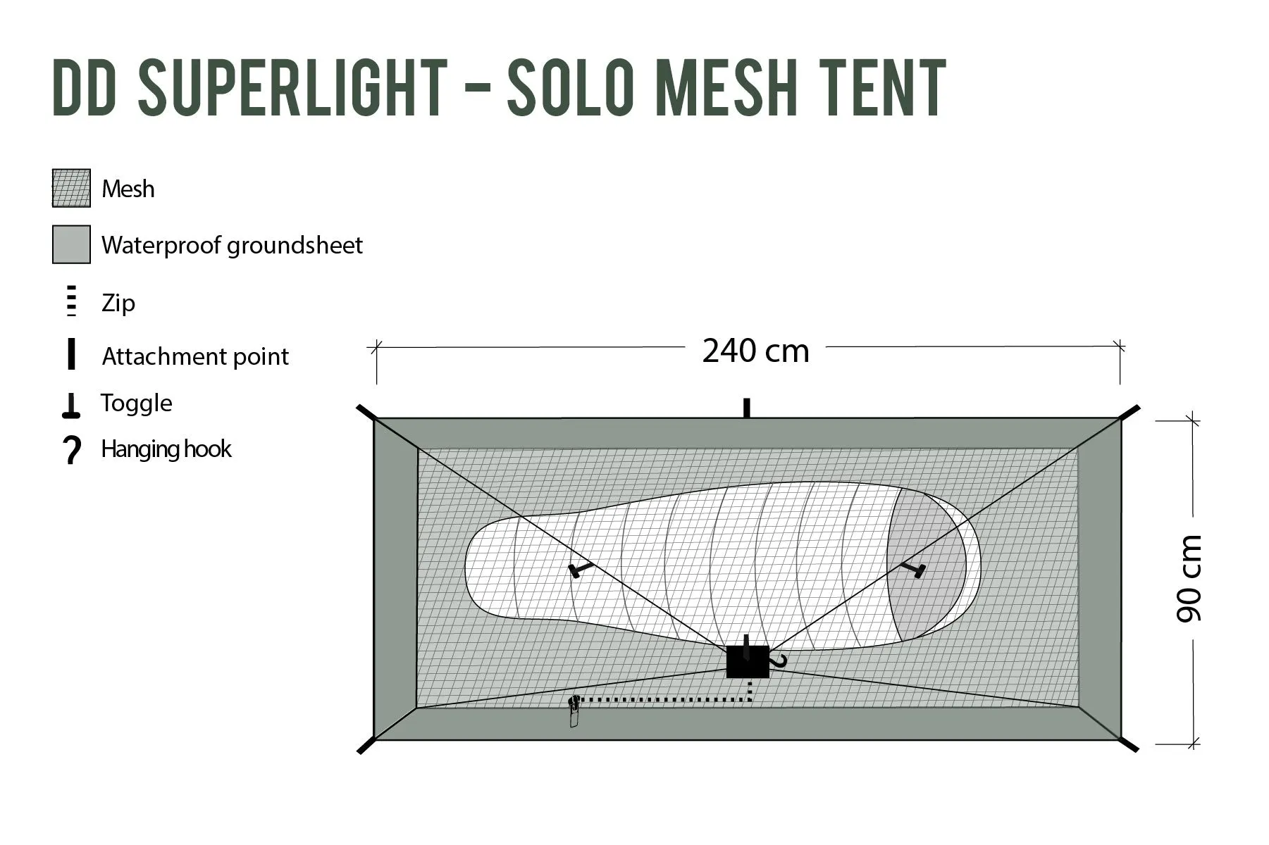 DD Hammocks Superlight Solo Mesh Tent