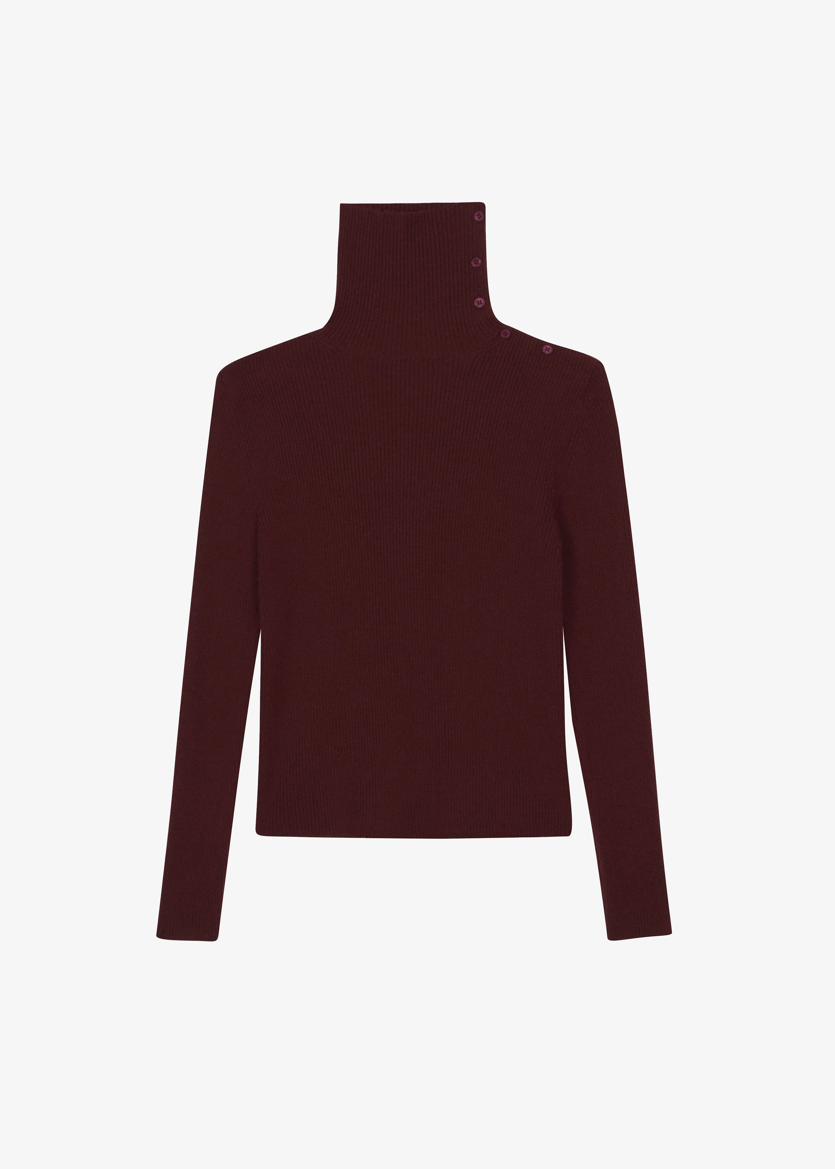 Devar Turtleneck Sweater - Burgundy