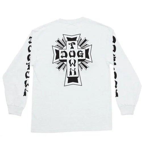 Dogtown Skateboards Longsleeve Shirt Cross Logo White/Black