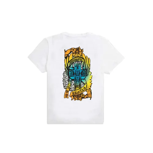 Dogtown Skateboards Shirt Eric Dressen Hands 80s Fade White