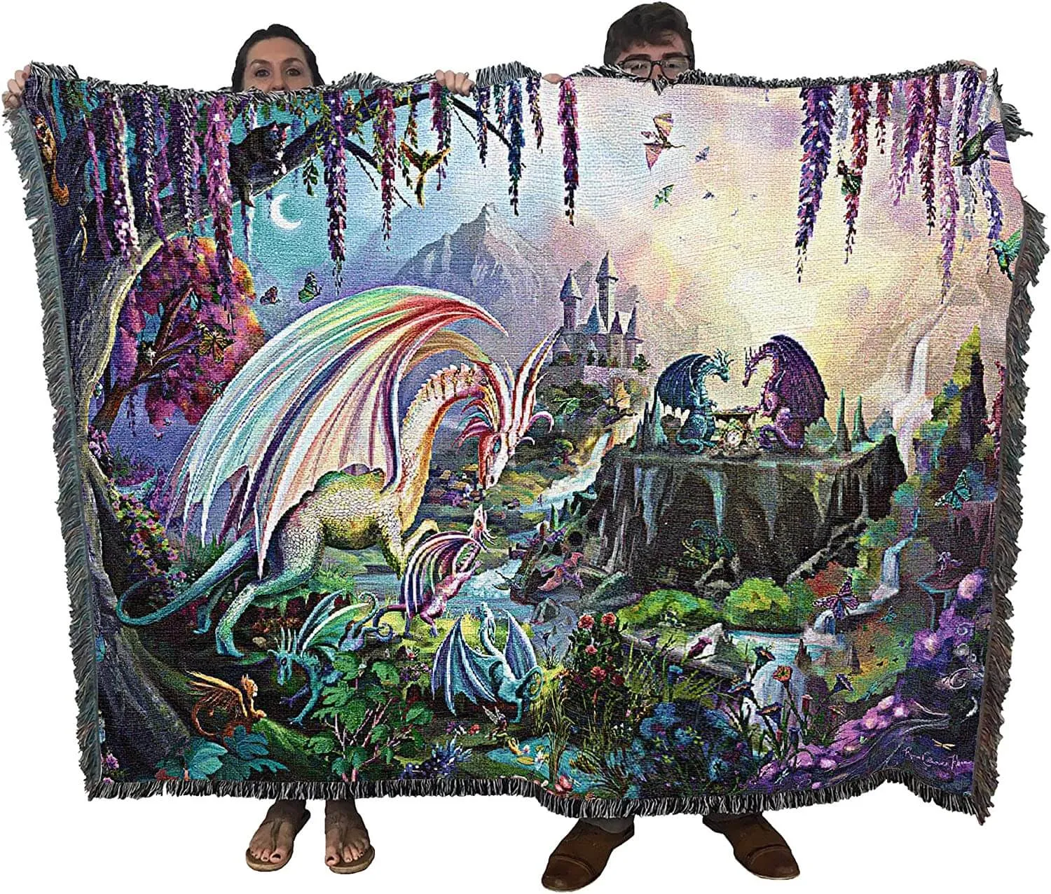 Dragon Valley Woven Tapestry Blanket