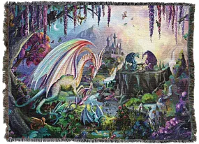 Dragon Valley Woven Tapestry Blanket