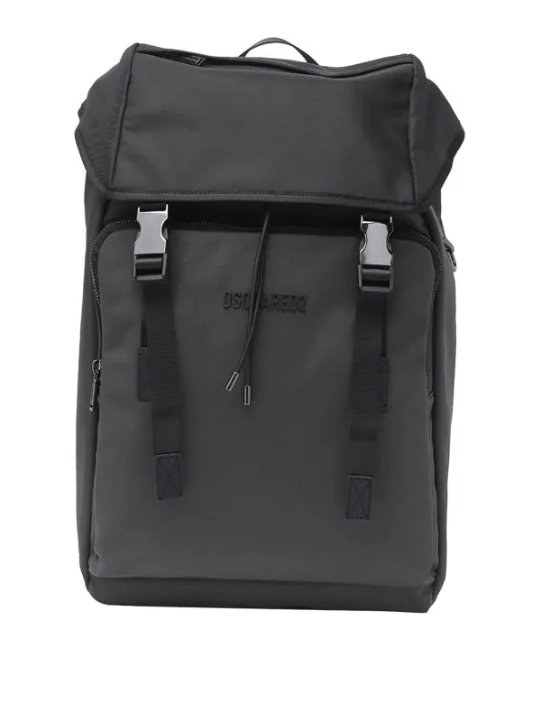 Dsquared2 Dark grey urban backpack with coulisse