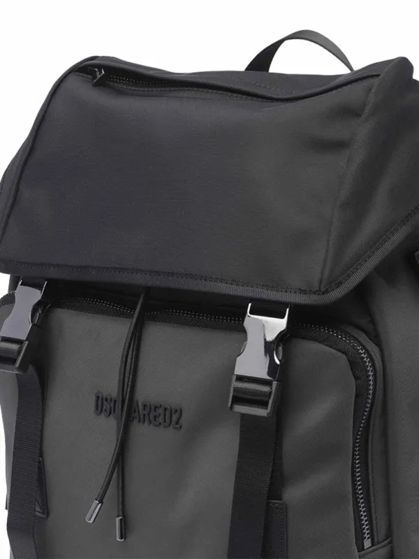 Dsquared2 Dark grey urban backpack with coulisse