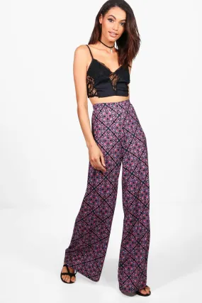 Ella Bohemian Print Wide Leg Pants