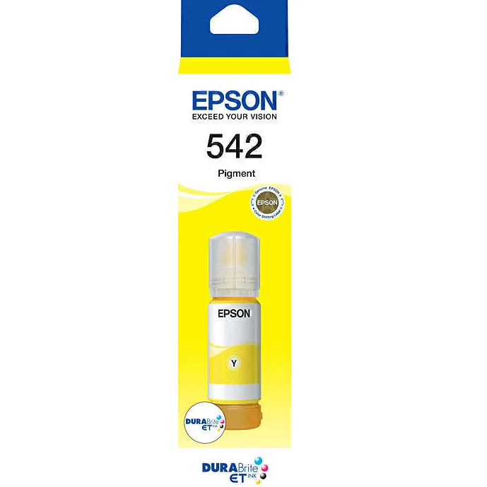 Epson 542 Yellow Eco Tank Ink Pigment DuraBrite Genuine ET 5800 16600 5150