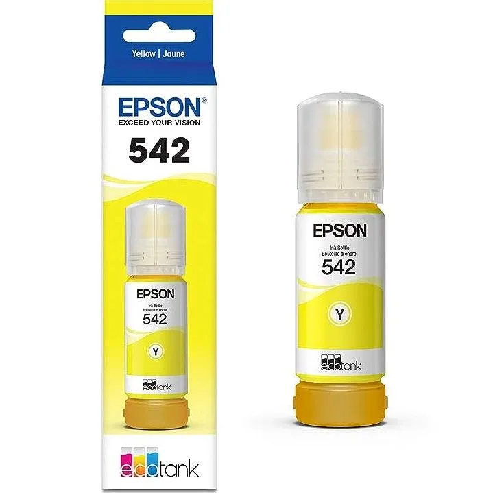 Epson 542 Yellow Eco Tank Ink Pigment DuraBrite Genuine ET 5800 16600 5150