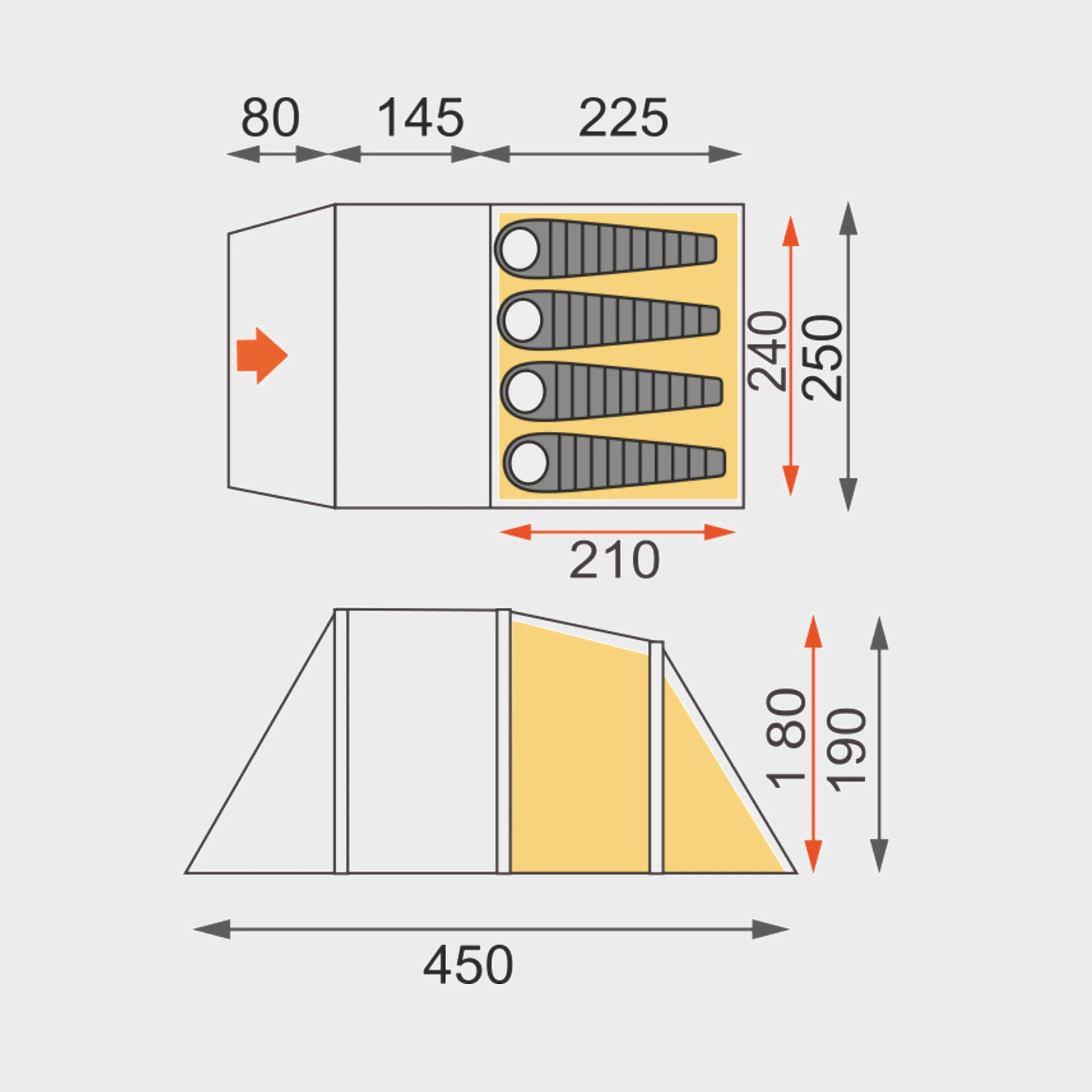 Eurohike Genus 400 Air Tent | Millets